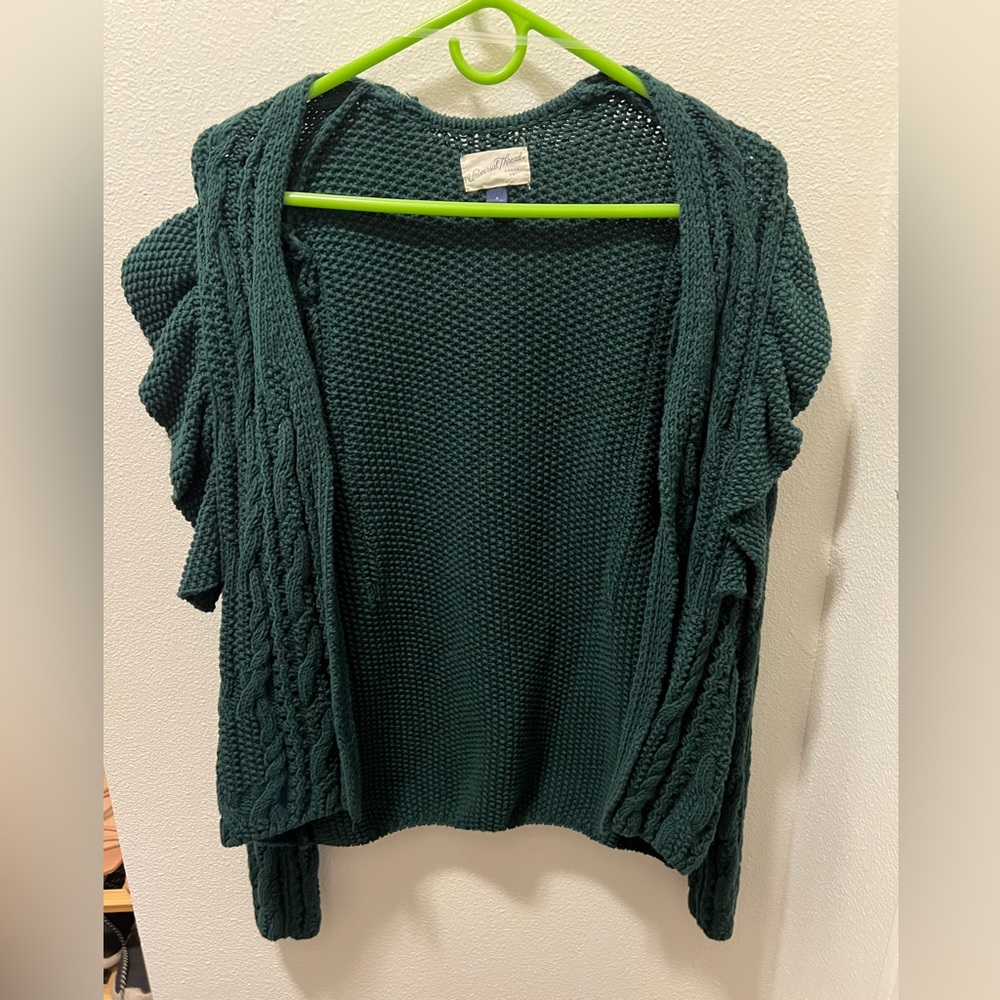 Dark green cardigan!